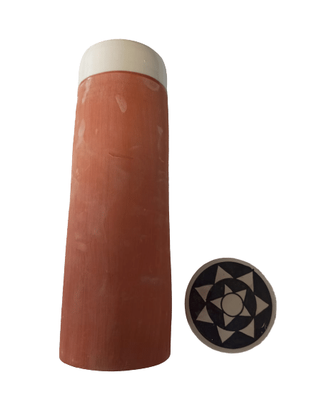 Oya, 2litres, 3litres, 7litres, motifs triangulaires oya en argile émaillée blanc en argile économie d'eau arrosage
