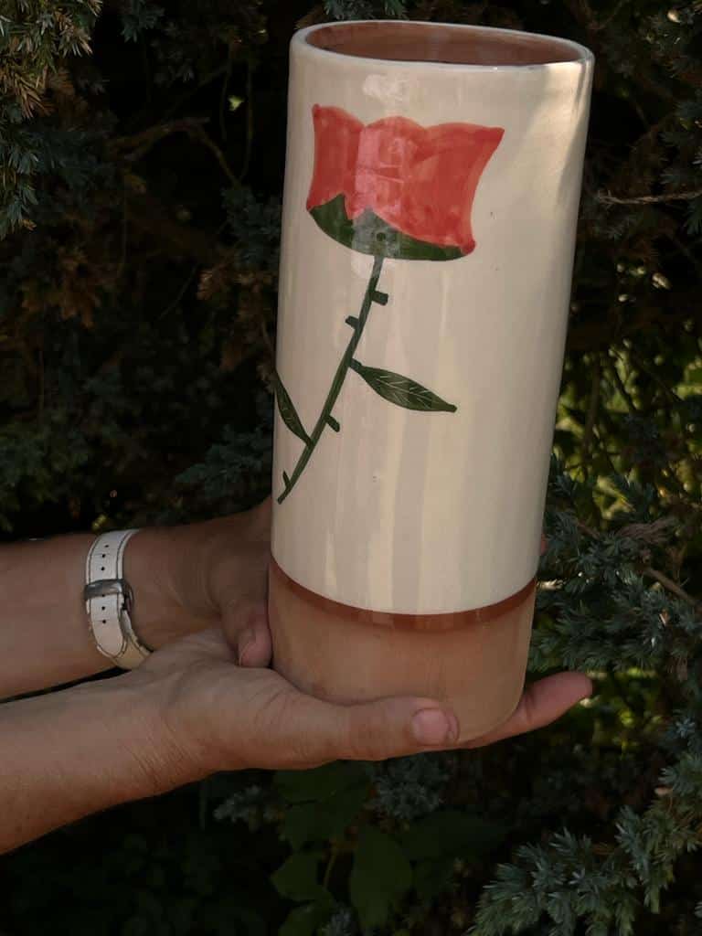 Oya 1.5l motif fleur rose