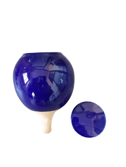 oya émaillée bleue à planter